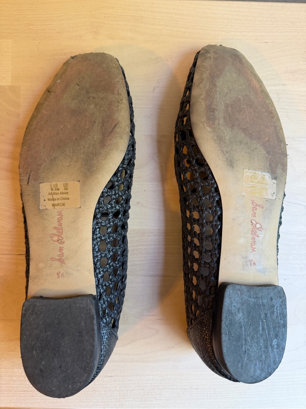 Sam Edelman Black Woven Ballet Flats with Bow - Picture 5 of 6